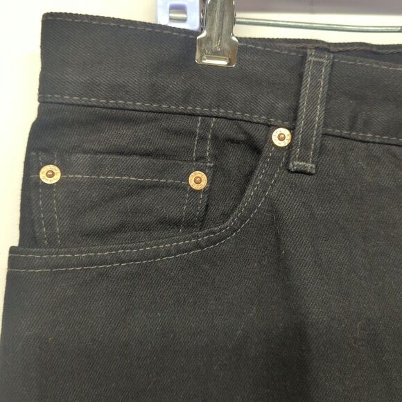 Levis 550 Black Denim Jeans Made In USA Women's 20W Tapered Leg - Picture 5 of 8